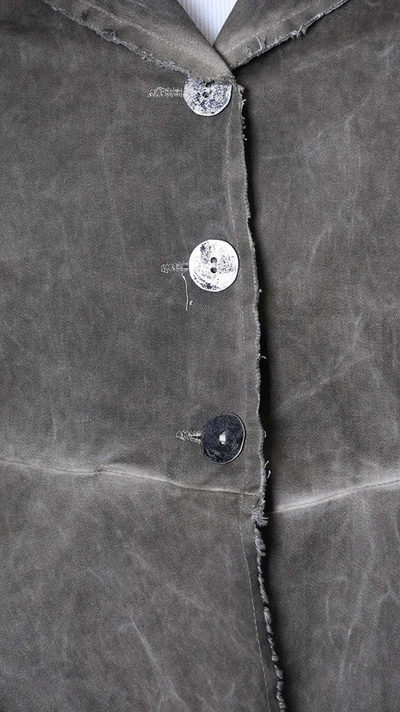 A39B SM47625 JACKET Gabardine & Viscose Silk Green Tuscany