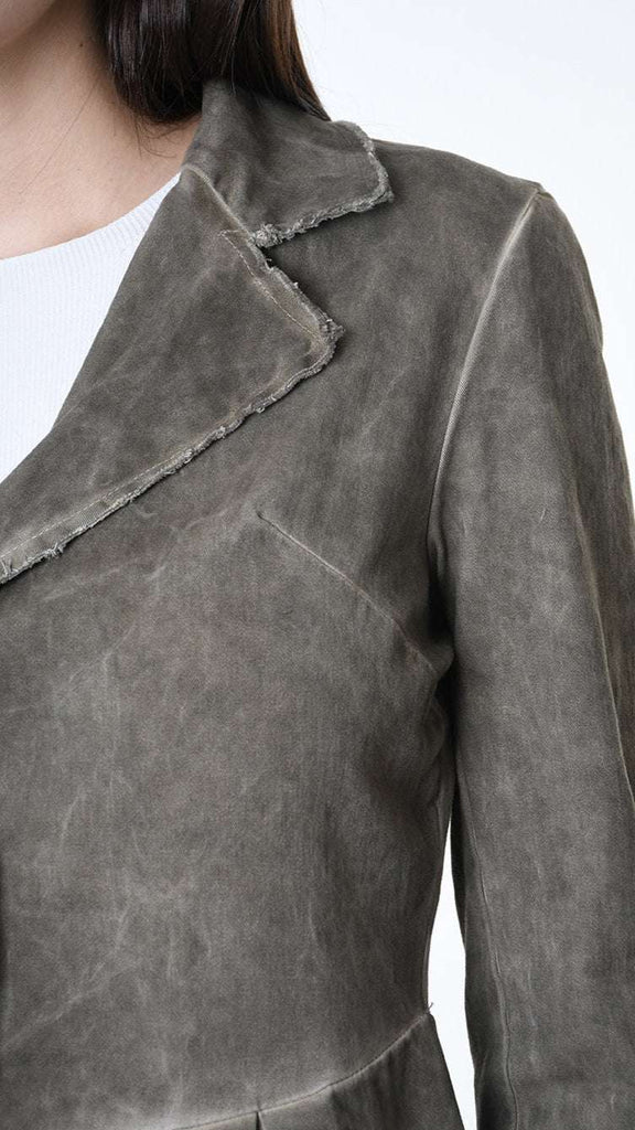 A39B SM47625 JACKET Gabardine & Viscose Silk Green Tuscany