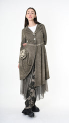 A39B SM47625 JACKET Gabardine & Viscose Silk Green Tuscany