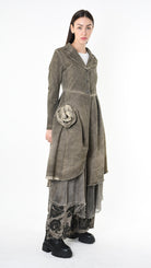 A39B SM47625 JACKET Gabardine & Viscose Silk Green Tuscany