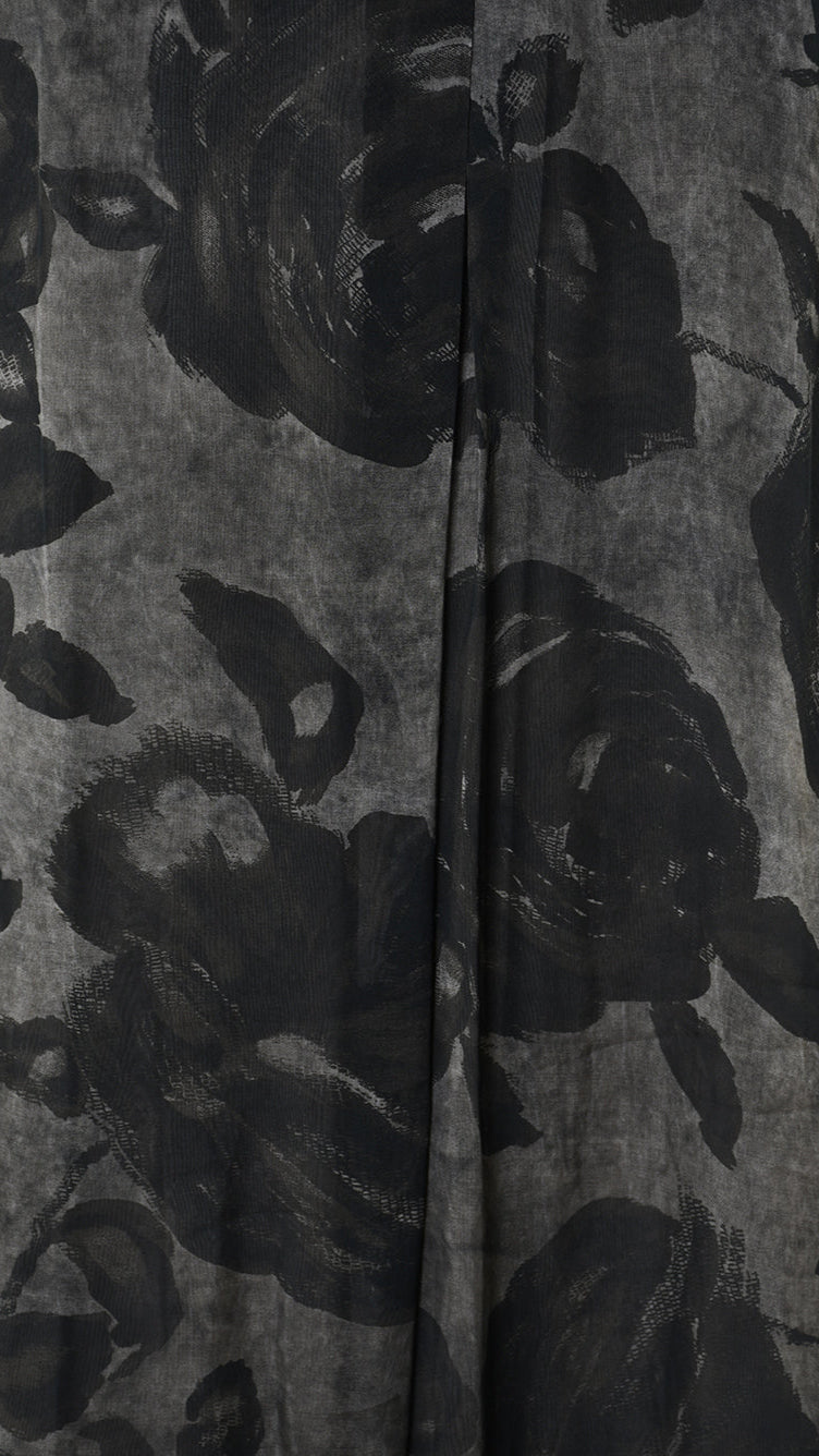 A39B SM48825 DRESS Tencel Viscose Printed Dyed Cold Green Tuscany - Grey