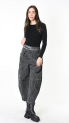 A39B SM52425 TROUSER Gabardine Green Tuscany - Grey