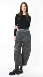 A39B SM52425 TROUSER Gabardine Green Tuscany - Grey