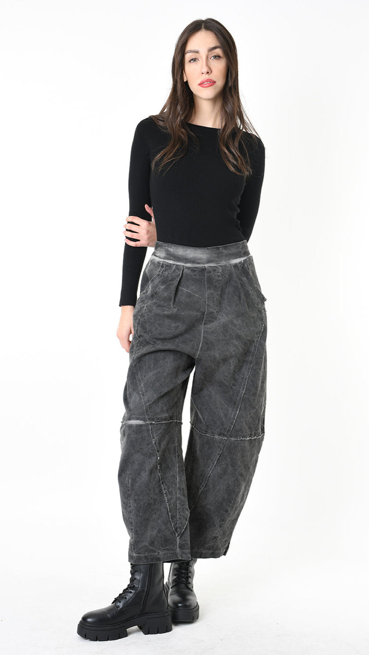 A39B SM52425 TROUSER Gabardine Green Tuscany - Grey