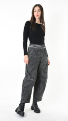 A39B SM52425 TROUSER Gabardine Green Tuscany - Grey