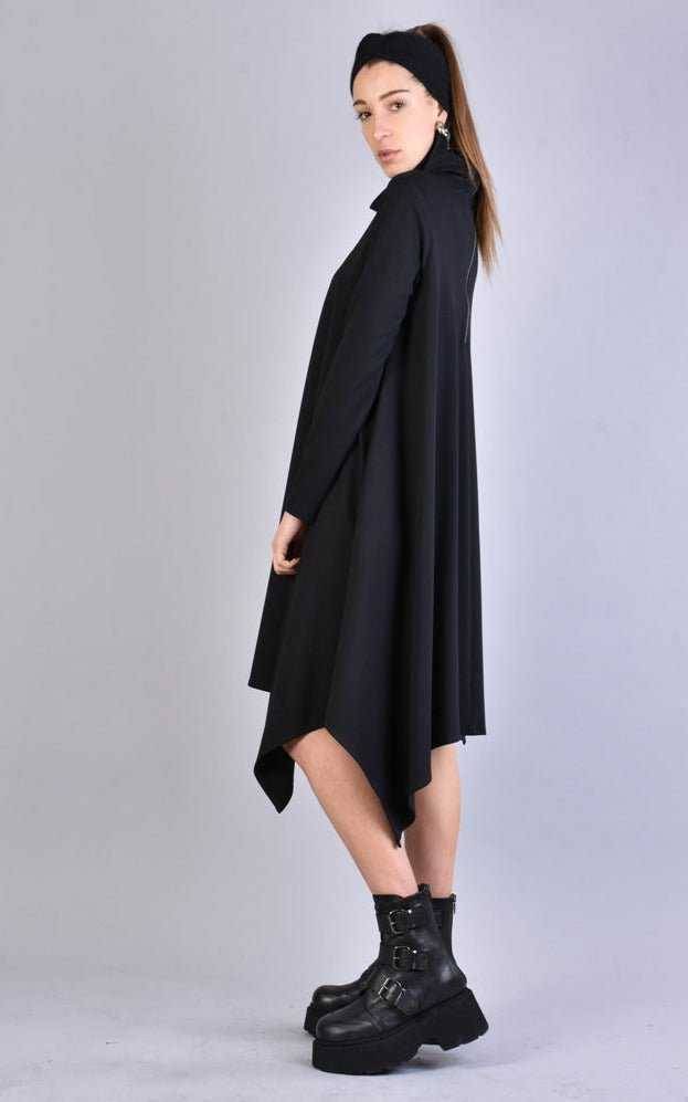A3 4B LW59523 BLACK Asymmetric Over Dress