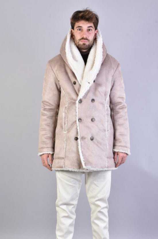 A32P TRECKXA23 SAND Faux Shearling Coat 385 Coats & Jackets Jackets XAGON TEPHRA