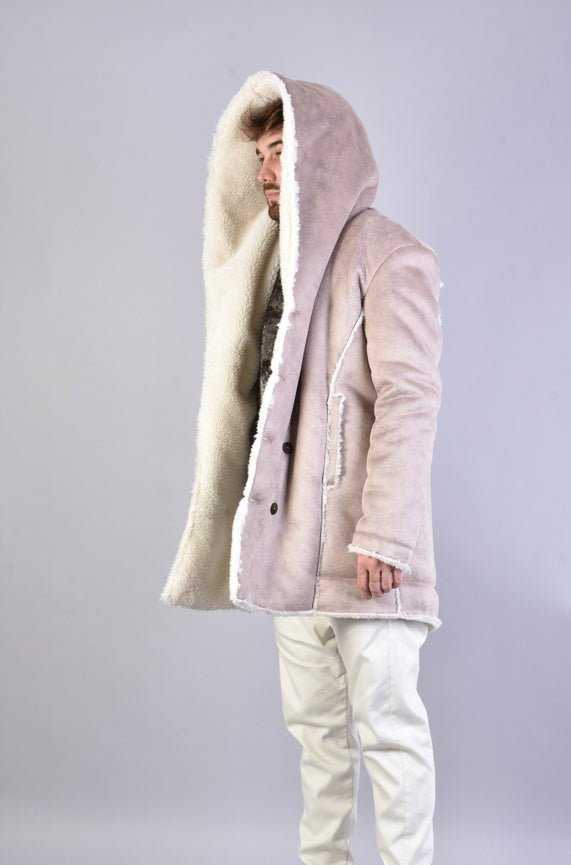 A32P TRECKXA23 SAND Faux Shearling Coat 385 Coats & Jackets Jackets XAGON TEPHRA