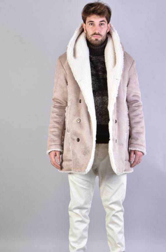 A32P TRECKXA23 SAND Faux Shearling Coat 385 Coats & Jackets Jackets XAGON TEPHRA