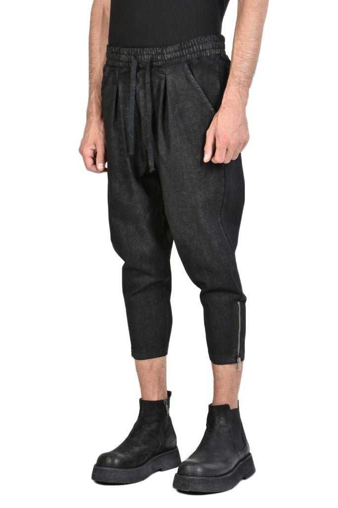 A33B CAPOLINEA23 Black gabardine trousers 207 Pants trousers men LA HAINE INSIDE US TEPHRA