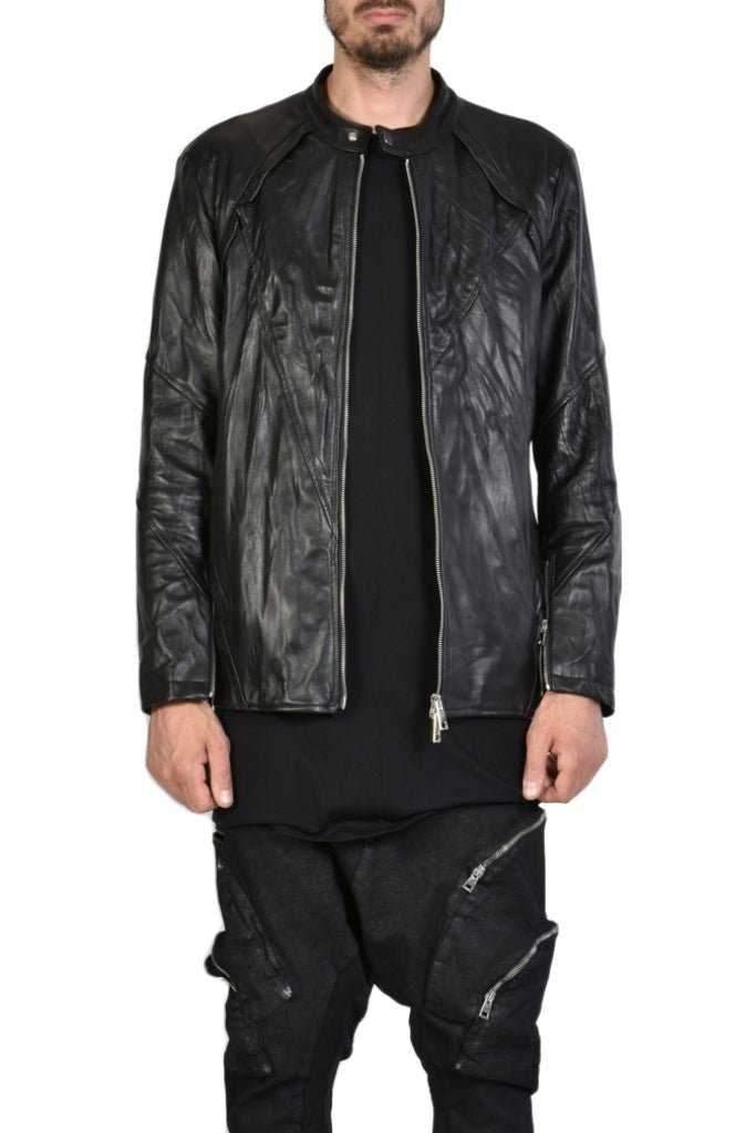A33B FRECCIA23 BLACK leather sport jacket