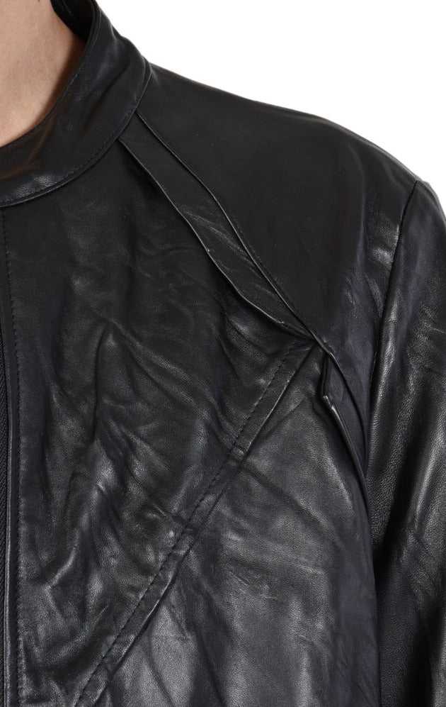 A33B FRECCIA23 BLACK leather sport jacket.