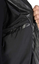 A33B FRECCIA23 BLACK leather sport jacket