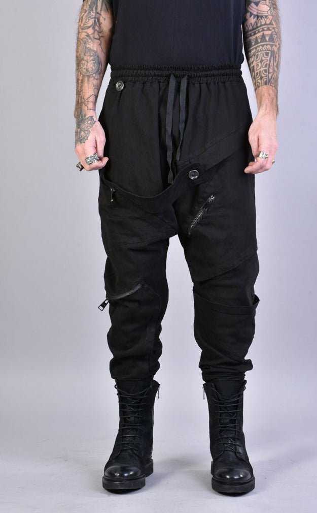 A33B LM016 Black regular fit pants 319 Pants trousers men LA HAINE INSIDE US TEPHRA