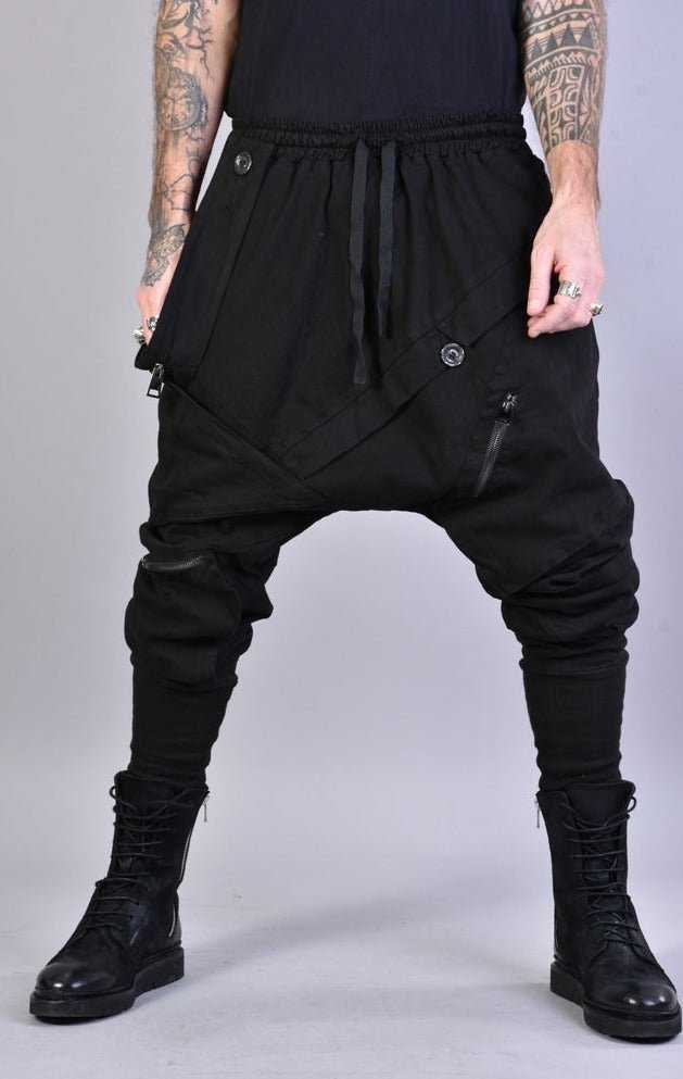 A33B LM016 Black regular fit pants 319 Pants trousers men LA HAINE INSIDE US TEPHRA