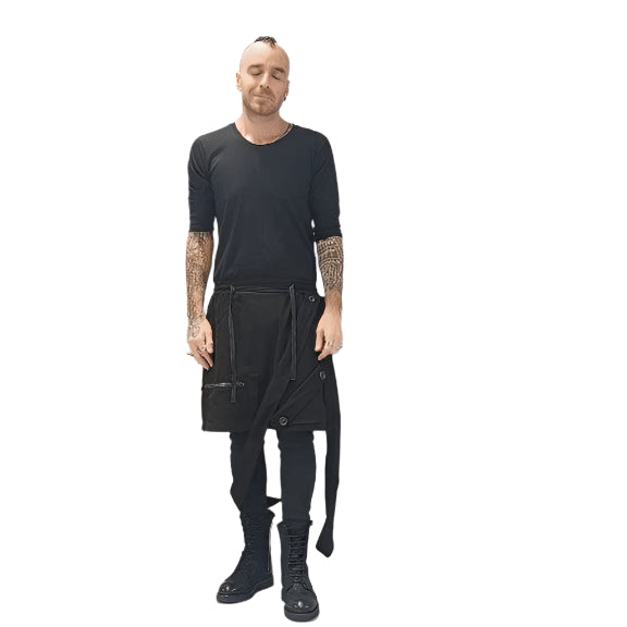 A33B LM018 black Pants Panel Unisex