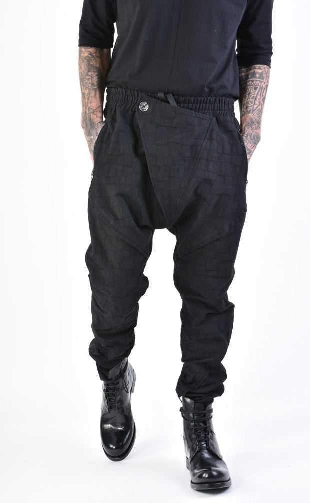 A33B LM13324 TROUSER Regular Woven Cotton Black