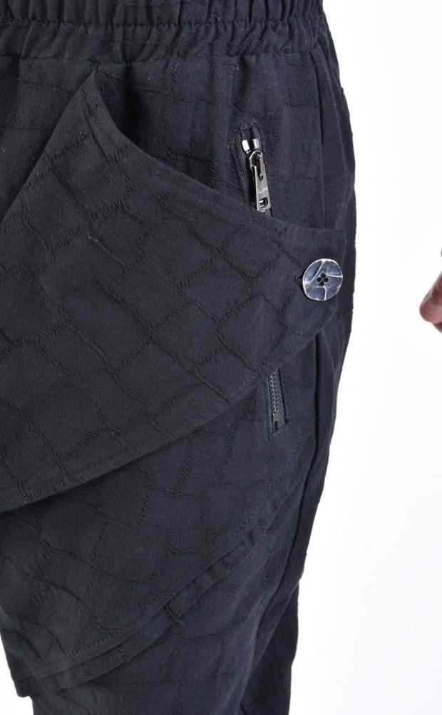 A33B LM13324 TROUSER Regular Woven Cotton Black