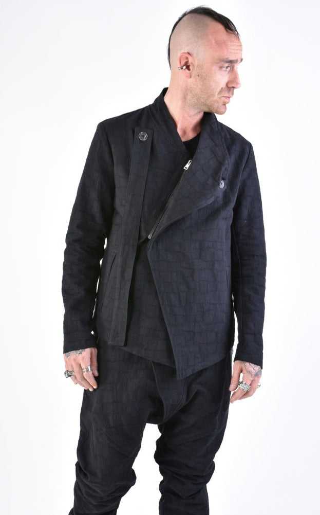 A33B LM13424 JACKET Regular Woven Cotton Black.