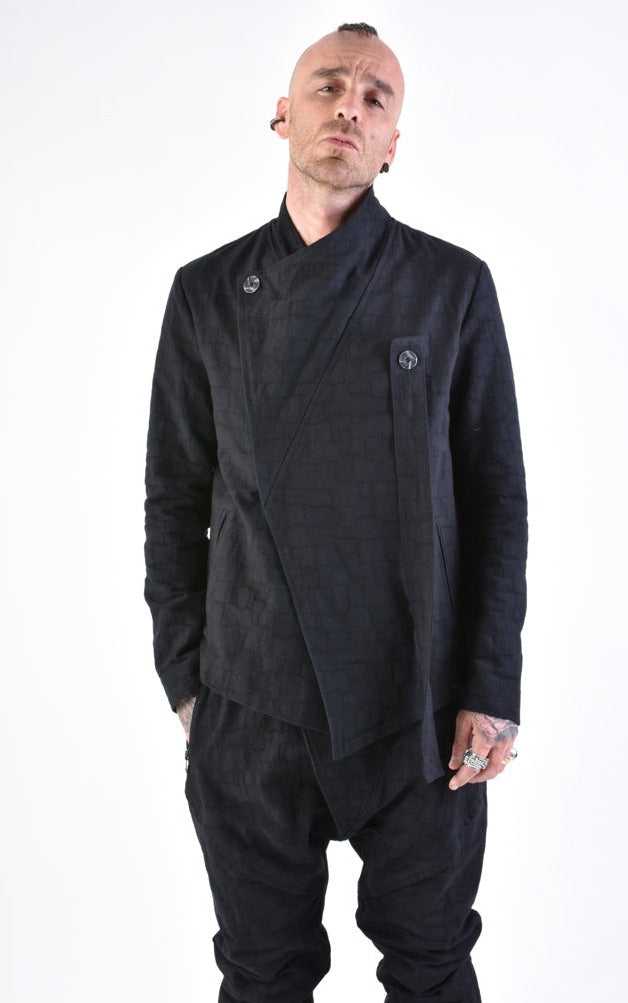 A33B LM13424 JACKET Regular Woven Cotton Black.