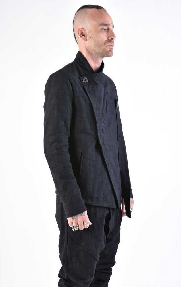 A33B LM13424 JACKET Regular Woven Cotton Black.