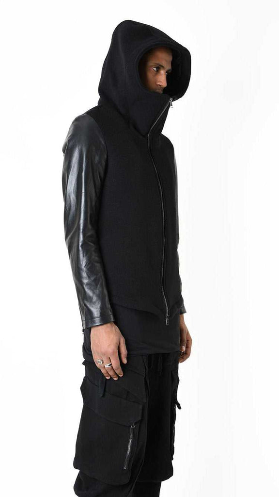 A33B LM18225 SPORT JACKET Regular Wool Cloth & Leather Black 398 Coats & Jackets Fall Winter 2024|25 Man LA HAINE INSIDE US TEPHRA