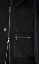 A33B LM18525 COAT Regular Cloth & Nylon Insert Black