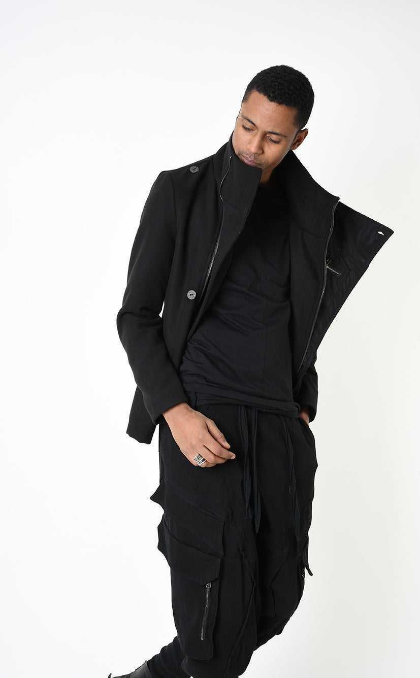 A33B LM18525 COAT Regular Cloth & Nylon Insert Black