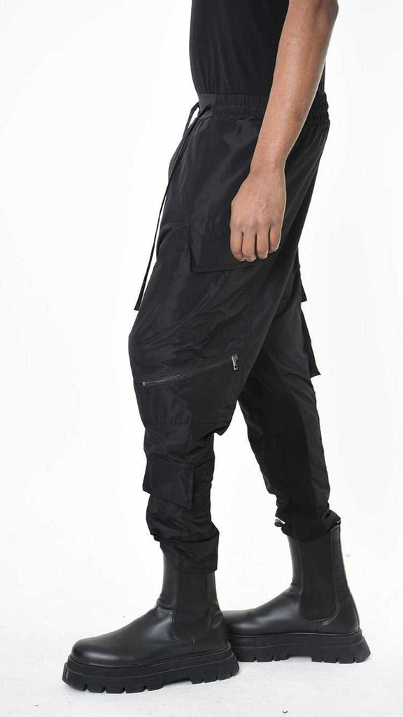 A33B LM18925 TROUSER Low Crotch Nylon Black 238 Pants Fall Winter 2024|25 Man LA HAINE INSIDE US TEPHRA