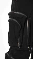 A33B LM19025 TROUSER Cotton Stretch Dyed Hot Black