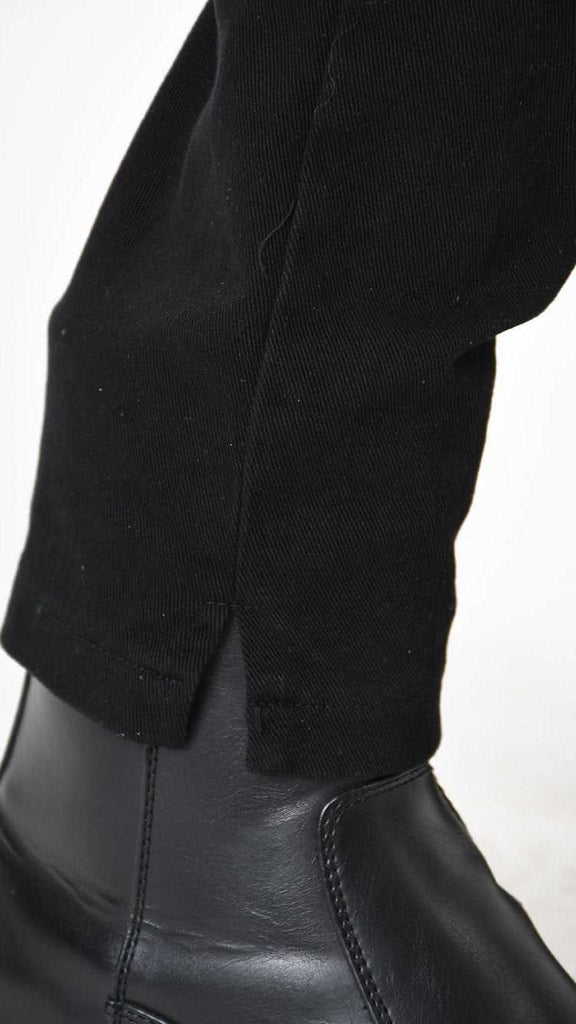 A33B LM19025 TROUSER Cotton Stretch Dyed Hot Black.