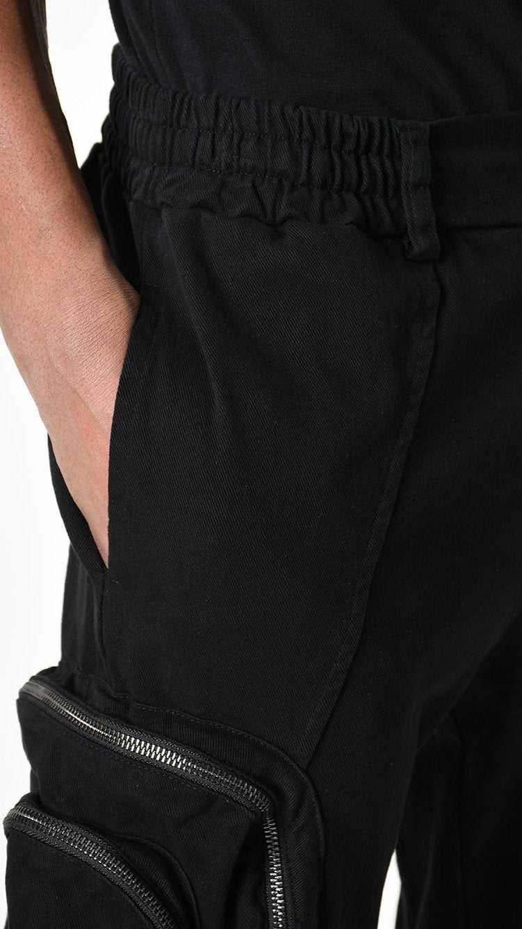 A33B LM19025 TROUSER Cotton Stretch Dyed Hot Black