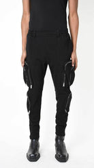 A33B LM19025 TROUSER Cotton Stretch Dyed Hot Black