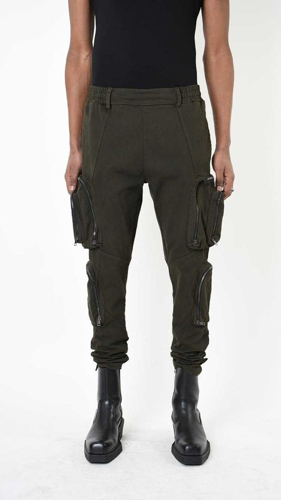 A33B LM19025 TROUSER Cotton Stretch Dyed Hot Green 328 Pants Fall Winter 2024|25 Man LA HAINE INSIDE US TEPHRA