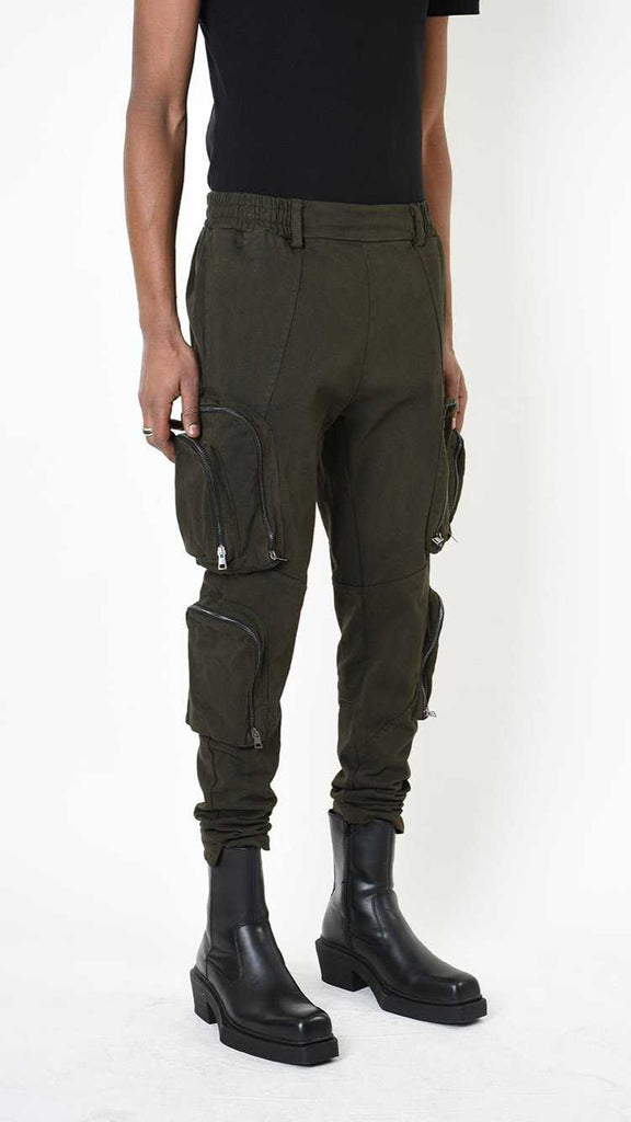 A33B LM19025 TROUSER Cotton Stretch Dyed Hot Green 328 Pants Fall Winter 2024|25 Man LA HAINE INSIDE US TEPHRA