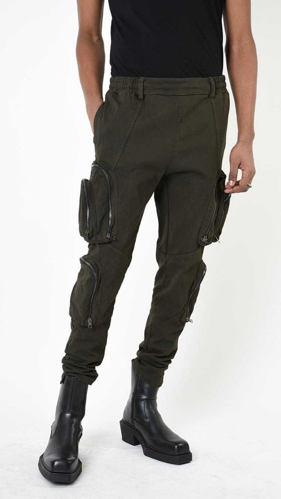 A33B LM19025 TROUSER Cotton Stretch Dyed Hot Green 328 Pants Fall Winter 2024|25 Man LA HAINE INSIDE US TEPHRA