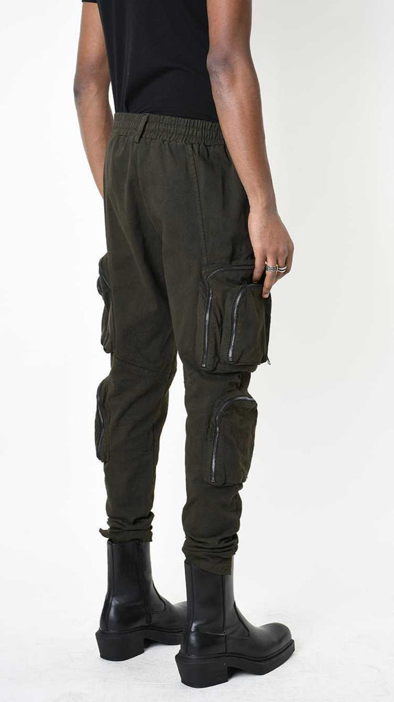 A33B LM19025 TROUSER Cotton Stretch Dyed Hot Green 328 Pants Fall Winter 2024|25 Man LA HAINE INSIDE US TEPHRA