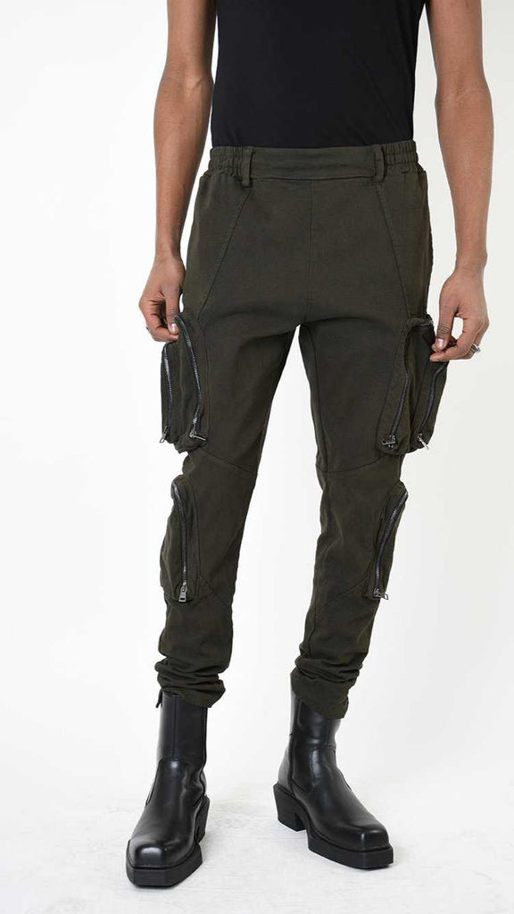 A33B LM19025 TROUSER Cotton Stretch Dyed Hot Green 328 Pants Fall Winter 2024|25 Man LA HAINE INSIDE US TEPHRA