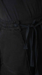 A33B LM19125 TROUSER Cargo Cotton Stretch Dyed Hot Black