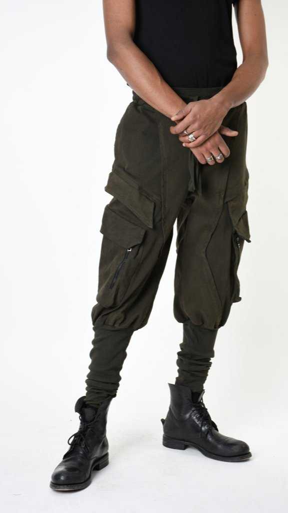 A33B LM19125 TROUSER Cargo Cotton Stretch Dyed Hot Green 248 Pants Fall Winter 2024|25 Man LA HAINE INSIDE US TEPHRA