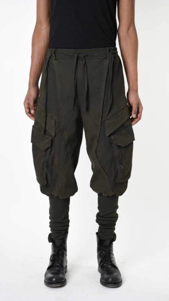 A33B LM19125 TROUSER Cargo Cotton Stretch Dyed Hot Green