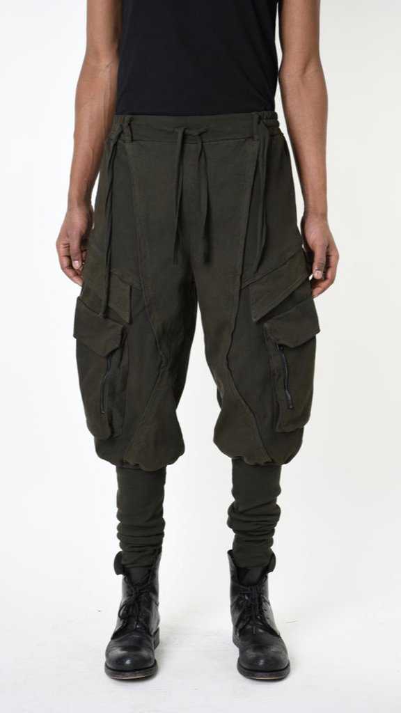 A33B LM19125 TROUSER Cargo Cotton Stretch Dyed Hot Green 248 Pants Fall Winter 2024|25 Man LA HAINE INSIDE US TEPHRA