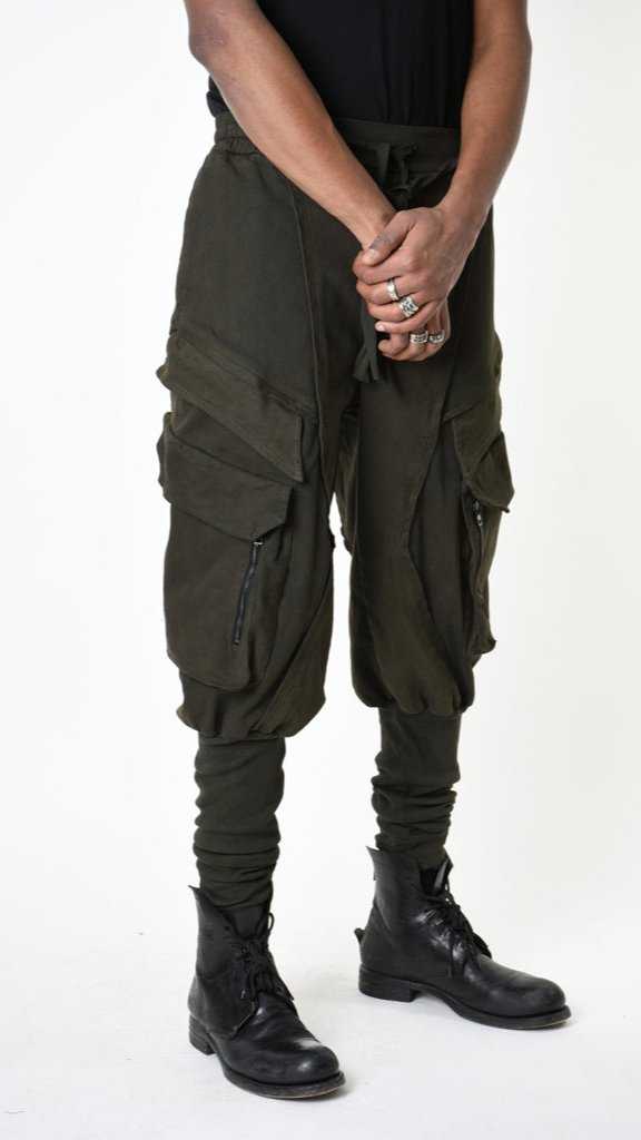 A33B LM19125 TROUSER Cargo Cotton Stretch Dyed Hot Green 248 Pants Fall Winter 2024|25 Man LA HAINE INSIDE US TEPHRA