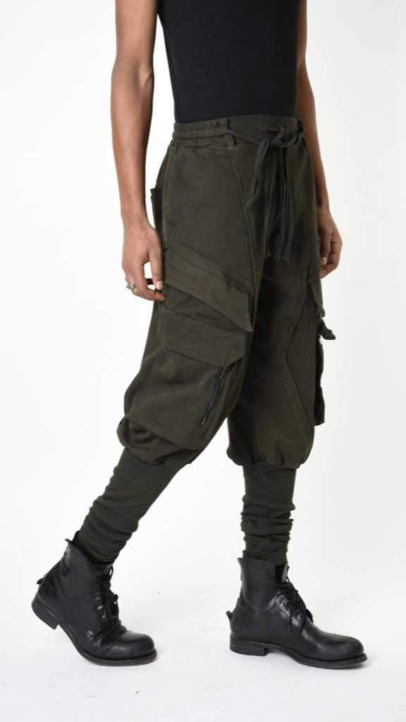 A33B LM19125 TROUSER Cargo Cotton Stretch Dyed Hot Green