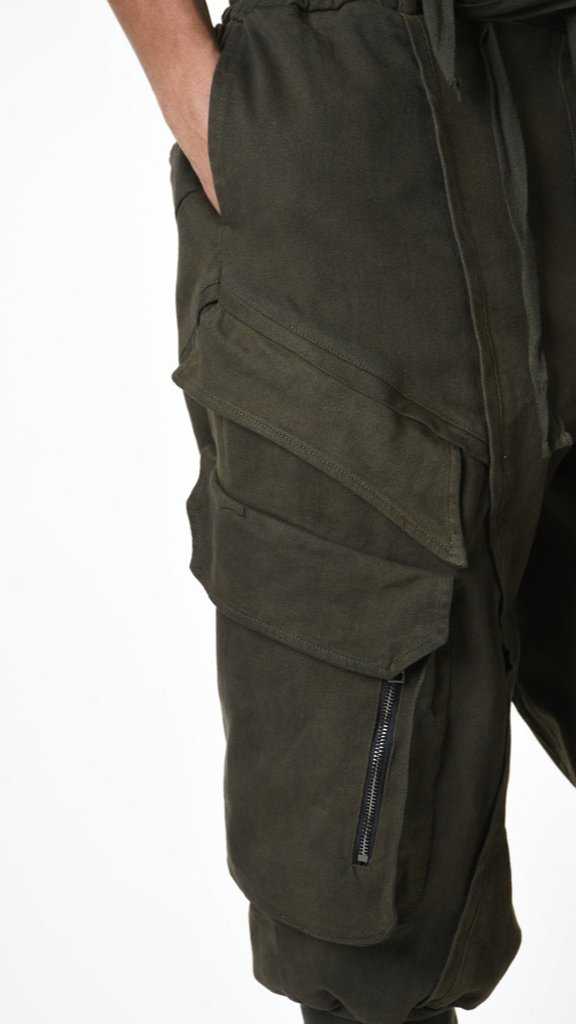 A33B LM19125 TROUSER Cargo Cotton Stretch Dyed Hot Green 248 Pants Fall Winter 2024|25 Man LA HAINE INSIDE US TEPHRA