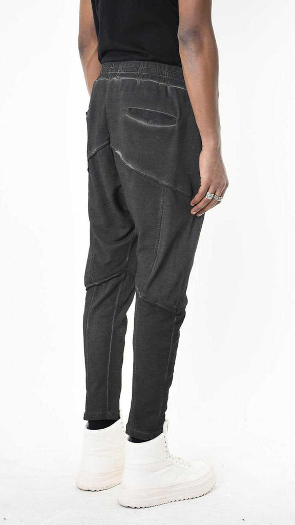 A33B LM19925 TROUSER Regular Fleece Dyed Cold Black.