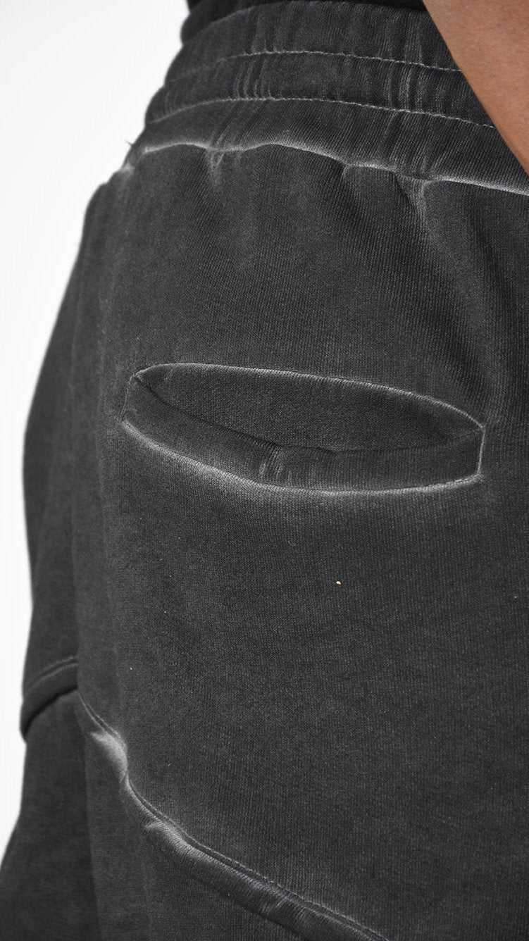 A33B LM19925 TROUSER Regular Fleece Dyed Cold Black