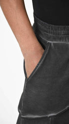 A33B LM19925 TROUSER Regular Fleece Dyed Cold Black