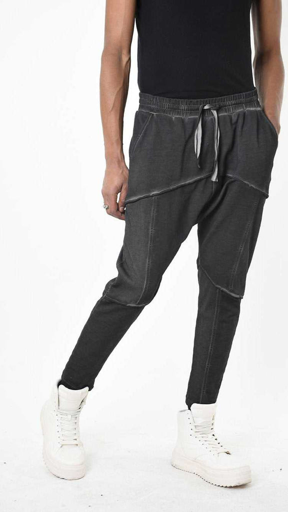 A33B LM19925 TROUSER Regular Fleece Dyed Cold Black 218 Sweatpants Sweatpants for men LA HAINE INSIDE US TEPHRA