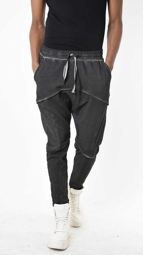 A33B LM19925 TROUSER Regular Fleece Dyed Cold Black 218 Sweatpants Sweatpants for men LA HAINE INSIDE US TEPHRA